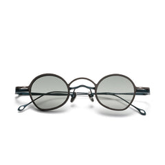 JJ Round Titanium Glasses Frame With Magnetic Sunglasses Clips