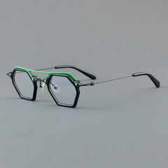 Nurhan Retro Acetate Titanium Glasses Frame