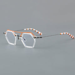 Nurhan Retro Acetate Titanium Glasses Frame