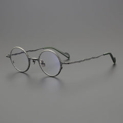 Rey Retro Round Titanium Eyeglasses Frame