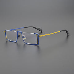 Eilika Vintage Titanium Rectangle Glasses Frame