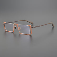 Eilika Vintage Titanium Rectangle Glasses Frame