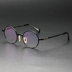 Elvira Titanium Round Glasses Frame