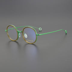 Granite Titanium Acetate  Round Glasses Frame