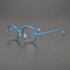 Granite Titanium Acetate  Round Glasses Frame