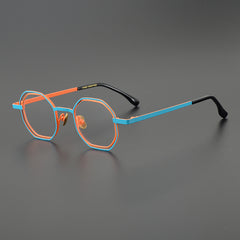 Donnalyn Titanium Geometric Glasses Frame