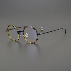 Granite Titanium Acetate  Round Glasses Frame