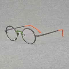 Aishia Titanium Round Glasses Frame