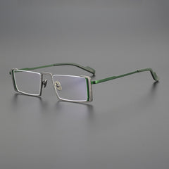 Eilika Vintage Titanium Rectangle Glasses Frame