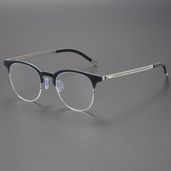 Robert Handmade Acetate Titanium Round Glasses Frame