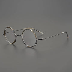 Bowen Vintage Round Glasses Frame Round Frames Southood Grey Stripe 