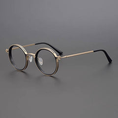 Blithe Retro Round Optical Metal Glasses Frame