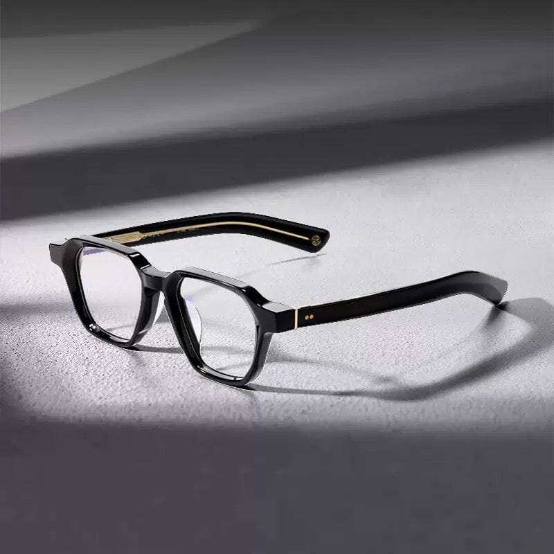 Leroy Vintage Acetate Eyeglasses Frame Rectangle Frames Southood Black 