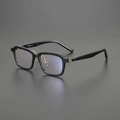 Lester Business Acetate Flippable Frame Rectangle Frames Southood Black Gold 