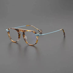 Mac Retro Aviator Acetate Glasses Frame Aviator Frames Southood Leopard Blue 