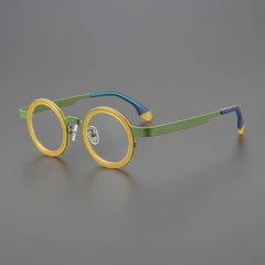 Oro Round Titanium Glasses Frame Round Frames Southood Green 