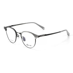 Oswin Vintage Acetate Eyeglasses Frame Browline Frames Southood Silver 