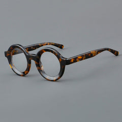 Sean Retro Round Acetate Glasses Frame Round Frames Southood Leopard 