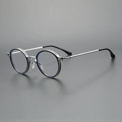 Blithe Retro Round Optical Metal Glasses Frame