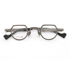 Takeo Pure Titanium Glasses Frame Geometric Frames Southood Gun 