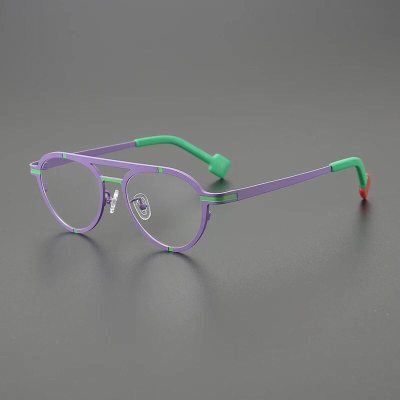 Tanton Retro Titanium Glasses Frame Aviator Frames Southood Purple 