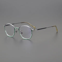 Wyth Square Titanium Glasses Frame Rectangle Frames Southood Green 