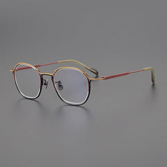 Wyth Square Titanium Glasses Frame Rectangle Frames Southood Red 