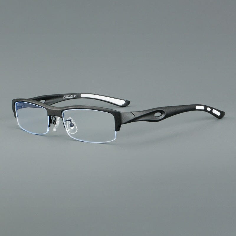 Ziv Square Half Glasses Frame Rectangle Frames Southood Black 