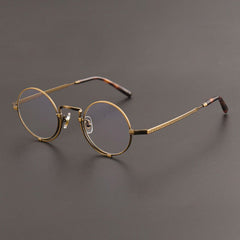 Odam Retro Round Titanium Glasses Frame