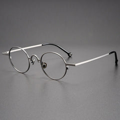 Briar Titanium Vintage Round Eyeglasses Frames