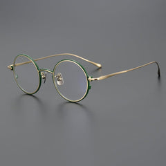 Chris Vintage Round Titanium Eyeglasses Frame