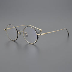 Chris Vintage Round Titanium Eyeglasses Frame