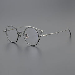 Chris Vintage Round Titanium Eyeglasses Frame