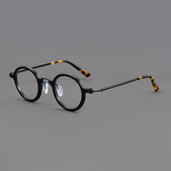 Saxon Titanium Round Glasses Frame