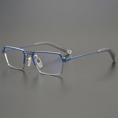 Brady Vintage Titanium Rectangle Glasses Frame