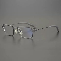 Brady Vintage Titanium Rectangle Glasses Frame