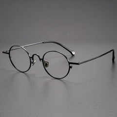 Briar Titanium Vintage Round Eyeglasses Frames