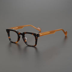 Lanzo Retro Acetate Glasses Frame Rectangle Frames Southood Leopard 