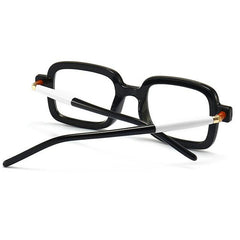 Des Vintage Black Square Glasses Frame