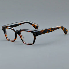 Sveyn Retro Rectangle Acetate Glasses Frame Rectangle Frames Southood Leopard 